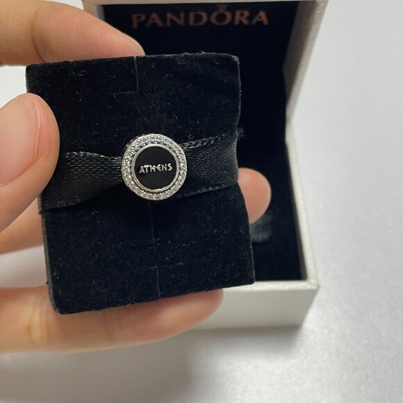 PANDORA Charm Goddess Athena Owl Silver Charm Bead - Picture 2 of 5